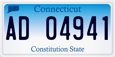CT license plate AD04941