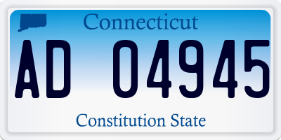 CT license plate AD04945