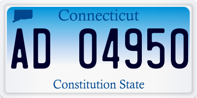 CT license plate AD04950