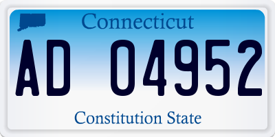 CT license plate AD04952