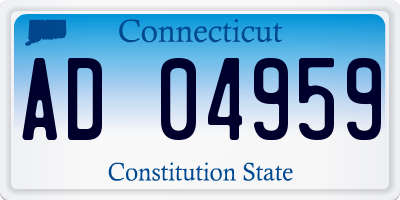 CT license plate AD04959