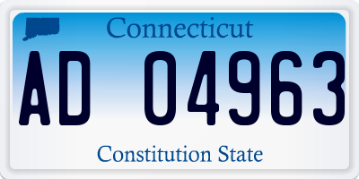 CT license plate AD04963