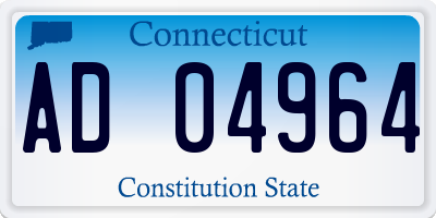 CT license plate AD04964