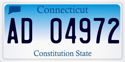 CT license plate AD04972