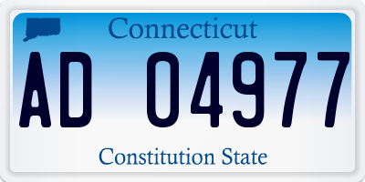 CT license plate AD04977
