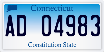 CT license plate AD04983