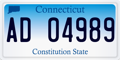 CT license plate AD04989