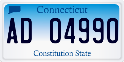 CT license plate AD04990