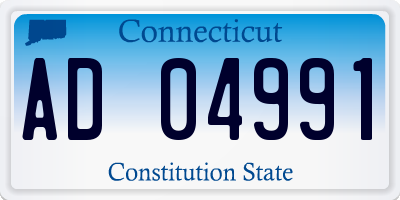 CT license plate AD04991