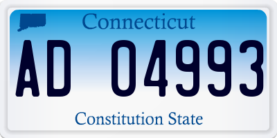 CT license plate AD04993