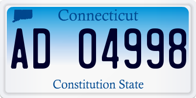 CT license plate AD04998