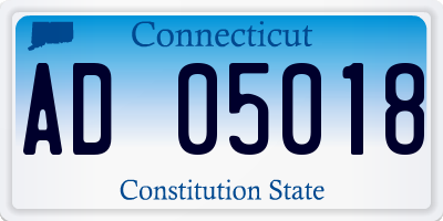 CT license plate AD05018