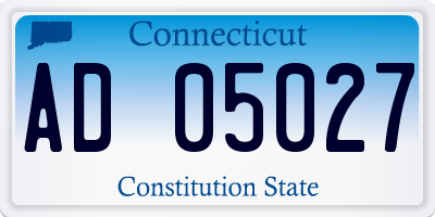 CT license plate AD05027