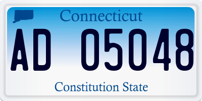 CT license plate AD05048