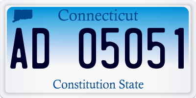CT license plate AD05051