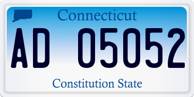 CT license plate AD05052