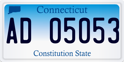 CT license plate AD05053