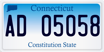 CT license plate AD05058