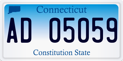 CT license plate AD05059