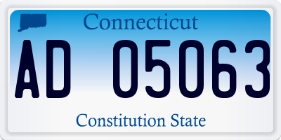 CT license plate AD05063