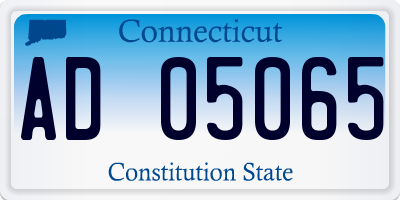 CT license plate AD05065