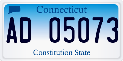 CT license plate AD05073