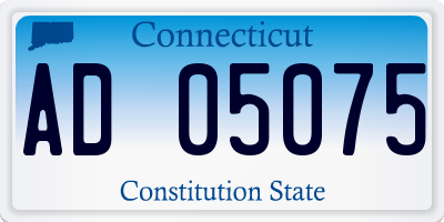 CT license plate AD05075