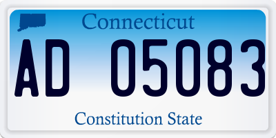 CT license plate AD05083