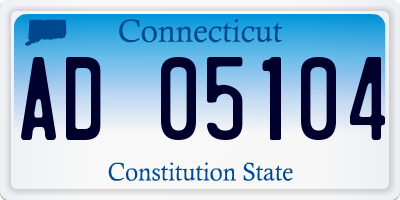 CT license plate AD05104