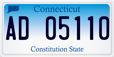 CT license plate AD05110