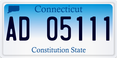 CT license plate AD05111