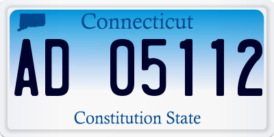 CT license plate AD05112
