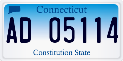 CT license plate AD05114