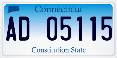 CT license plate AD05115