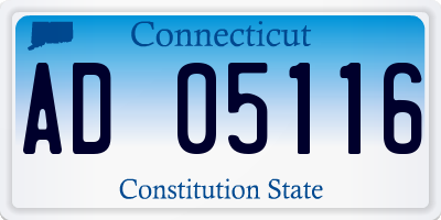 CT license plate AD05116