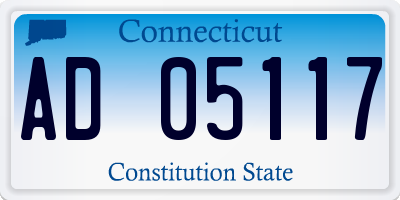 CT license plate AD05117