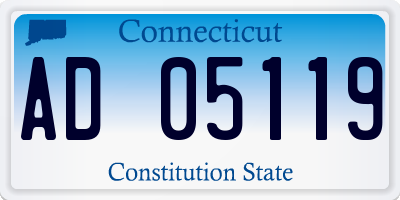 CT license plate AD05119