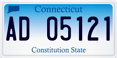 CT license plate AD05121