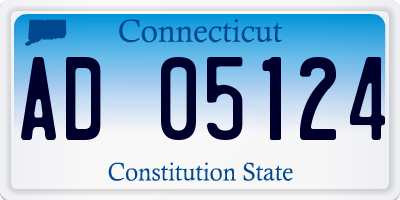 CT license plate AD05124