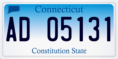 CT license plate AD05131