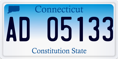 CT license plate AD05133