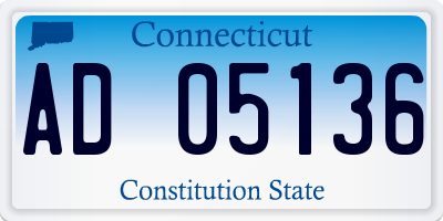 CT license plate AD05136
