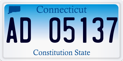 CT license plate AD05137