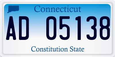 CT license plate AD05138