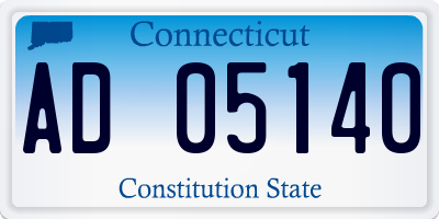 CT license plate AD05140