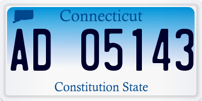 CT license plate AD05143