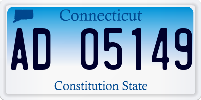CT license plate AD05149
