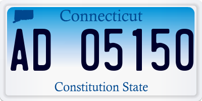 CT license plate AD05150