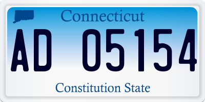 CT license plate AD05154