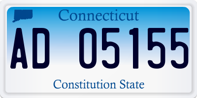 CT license plate AD05155